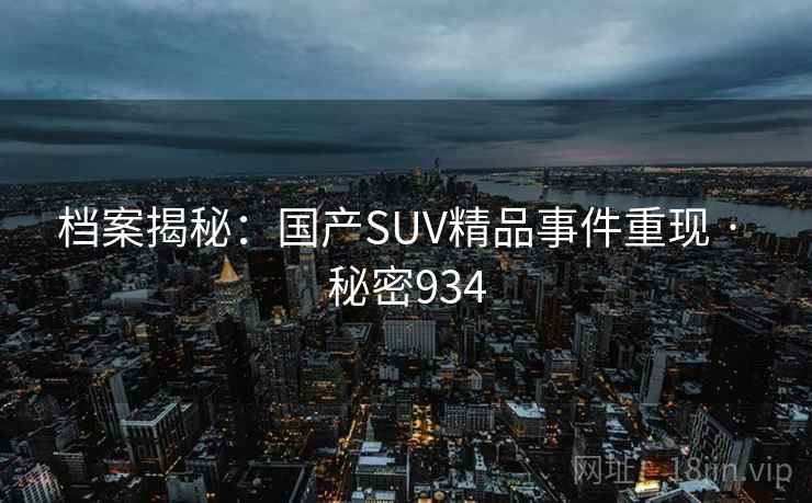 档案揭秘：国产SUV精品事件重现 · 秘密934